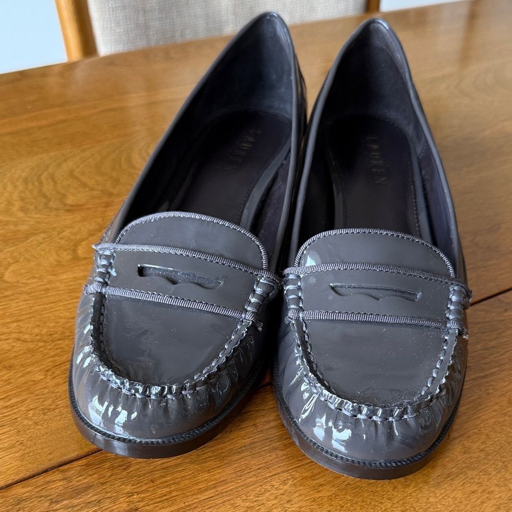LRL patent leather loafers